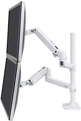 Bildschirmhalterung Ergotron LX Doppel Säule Weiß