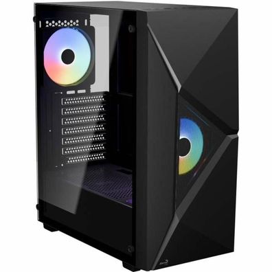 PC-Gehäuse Aerocool mit RGB-Léftern und Glasfenster