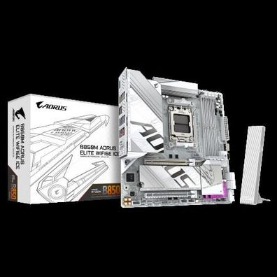 Mainboard Gigabyte B850M AORUS ELITE WIFI6E ICE Weiß