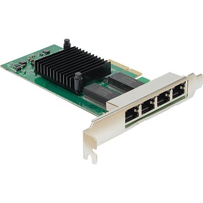 Netzwerkadapter Inter-Tech PCIe Gigabit 4x Ethernet