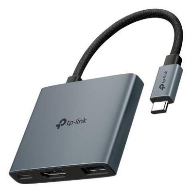 USB-C Hub TP-Link mit HDMI, 100W Ladeleistung, Grau