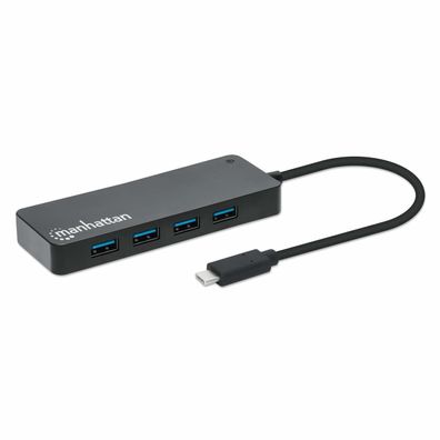 USB-Hub Manhattan 7 Ports Schwarz