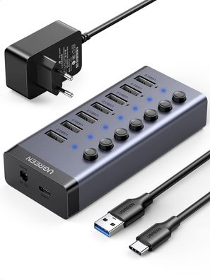 USB-Hub Ugreen 7in1 mit 7 USB-A 3.0 Ports