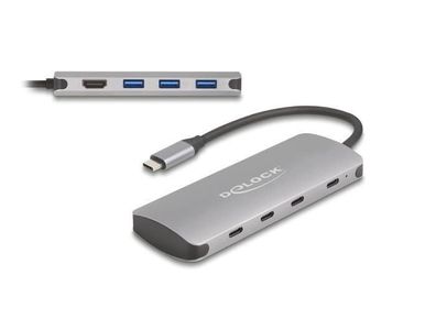 USB-Hub DeLOCK Aluminium 7 Ports 10 Gbps