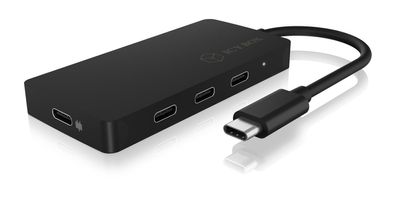 USB-Hub ICY BOX mit 4 USB 3.2 Gen 2 Ports, schwarz