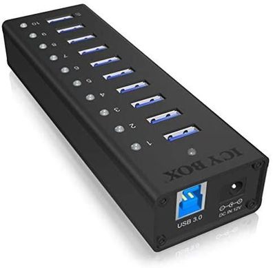 USB-Hub ICY BOX IB-AC6110 mit 10 USB 3.0 Anschléssen