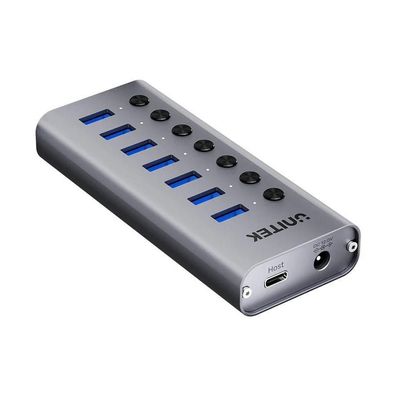 USB-Hub Unitek 7 Ports USB 3.0, Grau