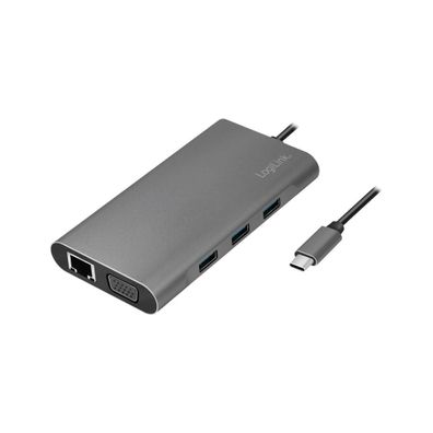 Dockingstation LogiLink UA0383 Aluminium USB-C 10 Ports