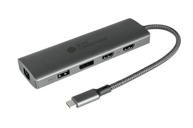 USB-Hub Good-Connections 10 Ports, 2x HDMI 4K, Aluminium