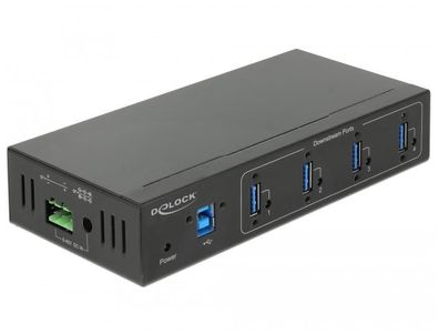 USB-Hub DeLOCK 4x USB Type-A, 5000 Mbit/s, schwarz