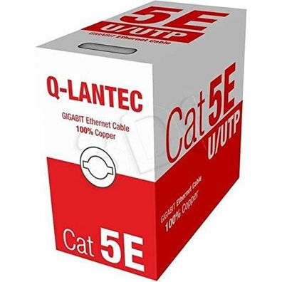 Netzwerkkabel q-lantec CAT5e U/UTP 305 Meter Grau
