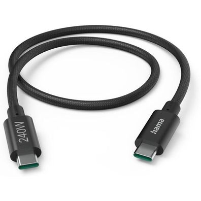 USB-C-Kabel Hama 1,5 m, Power Delivery 3.1, 240W