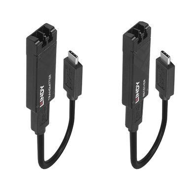 USB-Verlängerung Lindy USB 3.2 Glasfaser schwarz