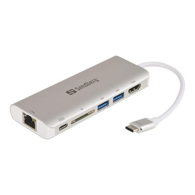 USB-C Hub Sandberg mit HDMI und USB 3.0