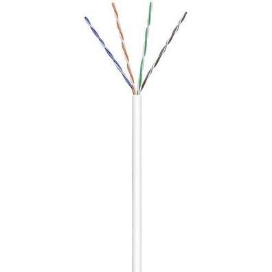 Ethernetkabel Goobay CAT 6 U/UTP 100 Meter Weiß