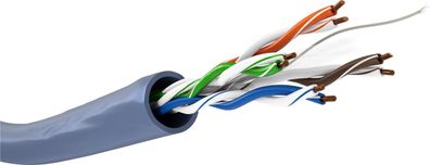 Netzwerkkabel Goobay CAT 6a U/UTP, 100 Meter, blau