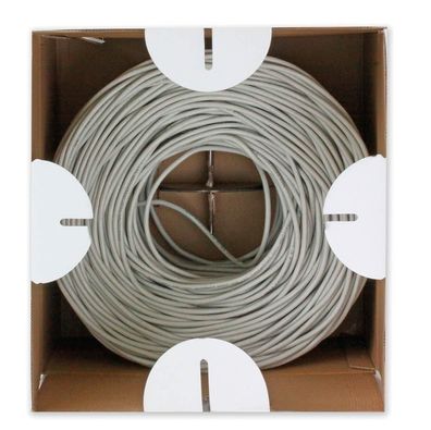 Netzwerkkabel Techly Kategorie 6 UTP starr, 305 m, grau