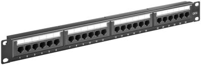 Patchfeld Logilink 24 Ports CAT 6 UTP Schwarz