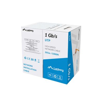 Netzwerkkabel Lanberg 305m Orange U/UTP
