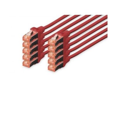 Ethernet-Kabel Digitus Cat 6, Rot, 3 Meter, 10er Pack