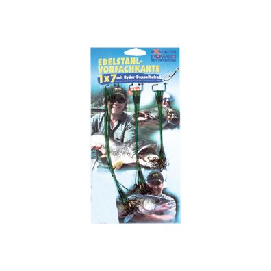 Stahlvorfach Sortiment 1x7 Vorfachkarten Ryderhaken