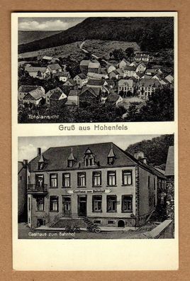 Postkarte Ansichtskarte AK PK Gruß aus Hohenfels Gasthaus zum Bahnhof