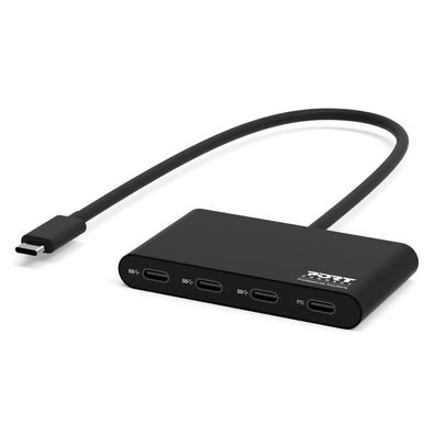 USB-C Hub Port-Designs mit 4 Anschléssen und 100W Leistung