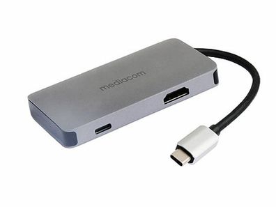Hub d'interface Mediacom Mini DisplayPort Aluminium