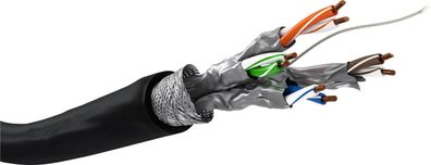 Netzwerkkabel Goobay Cat 7, 100 m, schwarz
