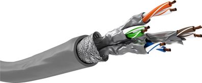 CAT 6a S/FTP Kabel Goobay 50 Meter, Grau