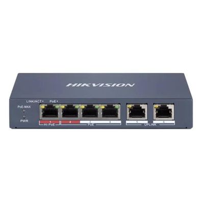 Netzwerk-Switch Hikvision DS-3E1106HP-EI mit 6 Ports