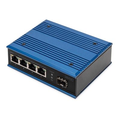 Unmanaged Switch Digitus 4x 10/100/1000 Mbps PoE, 1x SFP