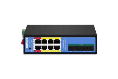 Industrie-Switch Ernitec Electra-im08-1gb mit 12 Ports und PoE