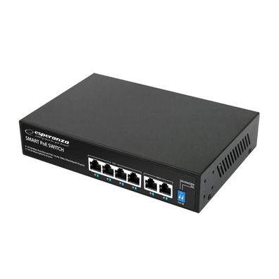 Switch Esperanza ENS105 mit 6 Ports, schwarz