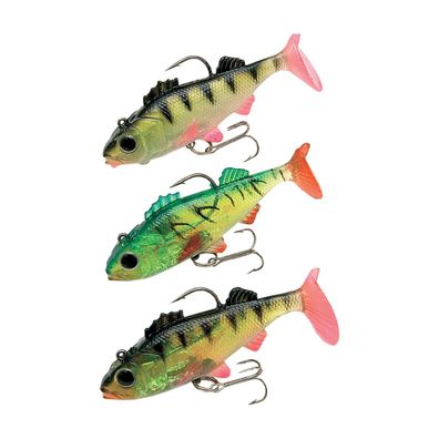 3 Stk Gummifisch Barsche Softbaits 08 cm