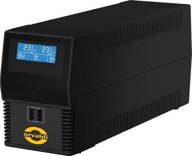 USV Orvaldi i650 LCD USB, 0,6 kVA, silber