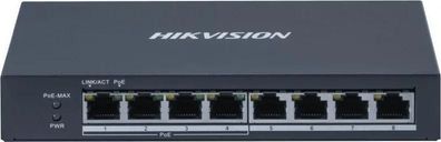 Switch Hikvision 8 Ports RJ-45, 4 PoE, Grau