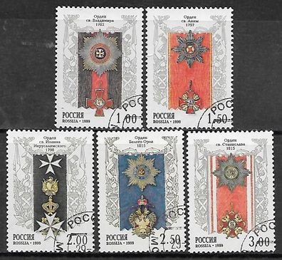 Russland gestempelt Michel-Nummer 705-709