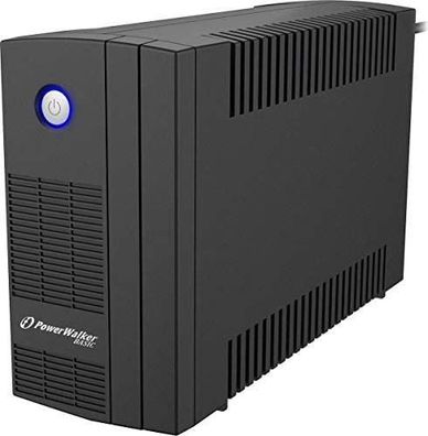 USV PowerWalker Basic VI 850 SB, Interaktiv, 850 VA, Schwarz
