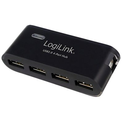 LogiLink USB-HUB 4-Port m. Netzteil schwarz