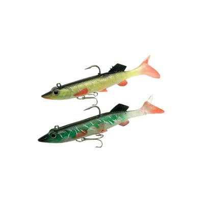 2 Stk Hecht Gummifische Kunstköder Pike 10 cm