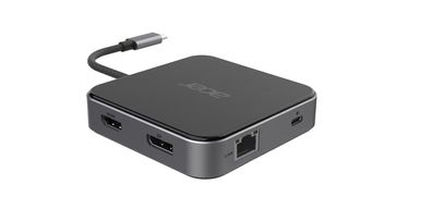 USB-Hub Acer 7-in-1 USB 4 Dongle schwarz