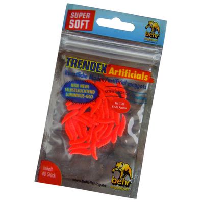 40 Stück Bienenmaden Kunstmaden japan-rot