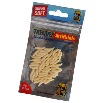 40 Stück Bienenmaden Kunstmaden natur-weiss