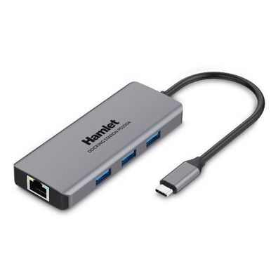 Station-d'accueil Hamlet USB Type-C 3.2 Gen 1, HDMI 4K, Ethernet