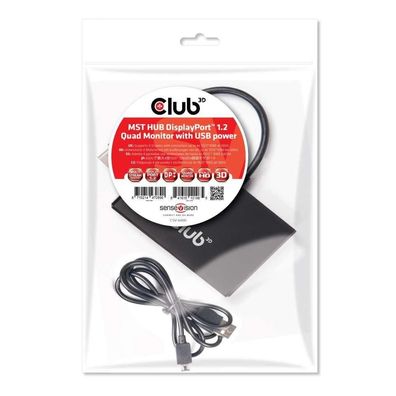 Hub Club3D USB DisplayPort 1.2 fér 4 Monitore
