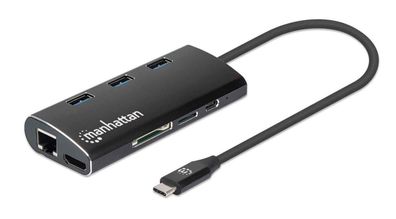 Dockingstation Manhattan USB-C 6 Ports, 4K HDMI
