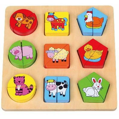 BABU Puzzle Haustiere und Formen