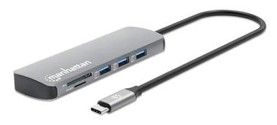 Dockingstation Manhattan 9-in-1 USB-C 4K UHD 60 Hz Grau