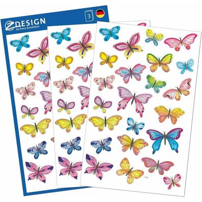 69 AVERY Zweckform Aufkleber 4390 Schmetterlinge